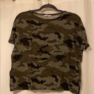 Zara camo print t-shirt